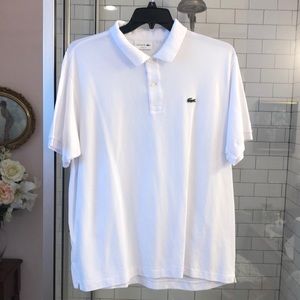 Lacoste White classic fit men’s golf shirt size XXL